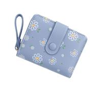 ZYMIADOU Porte-cartes compact avec fermetures éclair lisses pour étudiants, pour ranger des pièces de monnaie, des espèces, un campus, un organisateur de pièces de monnaie léger et compact, bleu