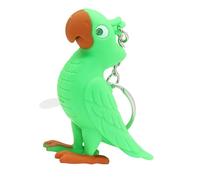 ZYMIADOU Porte-clés perroquet avec lumière LED et effet sonore réaliste, décoration créative pour la recherche nocturne, porte-clés perroquet LED pour activités de plein air, Vert, taille unique