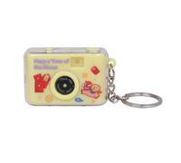 ZYMIADOU Porte-clés robuste à LED avec bouton pression sonore - Support en forme de caméra - Pour un transport quotidien - Pour un transport quotidien - Pour caméra UV, jaune, taille unique