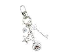 ZYMIADOU Porte-clés tour de culture française en métal avec pendentif en forme de cœur pour sac, sac à main, accessoire souvenir de voyage, E, taille unique