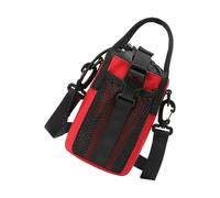 ZYMIADOU Porte-gobelets pratiques en tissu Oxford avec fermetures sur le dessus et poches de rangement pour l'organisation des équipements de plein air, porte-bouteilles d'eau pratiques, Rouge, Taille