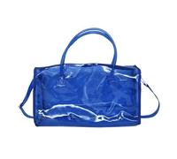 ZYMIADOU Sac à bandoulière fonctionnel en PVC transparent de grande capacité pour sports de plein air, sacs à bandoulière pour les particuliers, l'école, les dortoirs, bleu, One Size