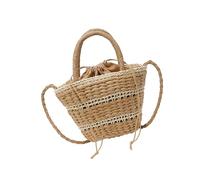 ZYMIADOU Sac à bandoulière léger et délicat en paille - Grand sac à main pour les femmes qui aiment la nature à la recherche d'un sac à bandoulière au look rétro, kaki, One Size