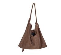 ZYMIADOU Sac à bandoulière spacieux imprimé léopard pratique en nylon léger pour transporter un ordinateur portable, des livres, des vêtements de sport, des nécessités quotidiennes, marron, One Size