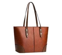 ZYMIADOU Sac à bandoulière spacieux pour femme avec poignée supérieure - Grand sac à main sous les bras - Pour le bureau, l'école et les sorties décontractées, la plage, les voyages, marron, One Size