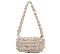 ZYMIADOU Sac à main délicat plissé nuage sac épaule aisselles couleur unie sac à main cadeau fête des mères sac nuage, blanc, One Size
