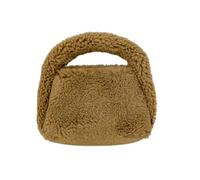 ZYMIADOU Sac à main en peluche douce aux couleurs vives, sac fourre-tout tendance et polyvalent pour un usage quotidien ou comme cadeau couleur bonbon, marron, One Size