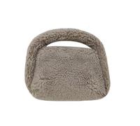 ZYMIADOU Sac à main en peluche douce aux couleurs vives, sac fourre-tout tendance et polyvalent pour un usage quotidien ou comme cadeau couleur bonbon, marron clair, One Size