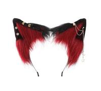 ZYMIADOU Serre-tête en forme d'oreilles ethniques avec boucles d'oreilles en alliage - Pour adultes - Diffusion en direct - Pour fête de Pâques - Halloween - Pour adultes - Personnage d'anime