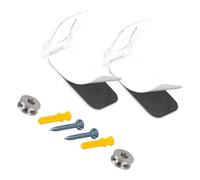 ZYMIADOU Support de barre de son réglable pour installation de cloisons sèches en brique en béton, cadre en métal, support de barre de son de couleur blanche avec bandes adhésives de réduction du