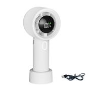 ZYMIADOU Ventilateur de poche léger avec affichage numérique de la température, vitesse variable, autonomie de 12 h pour le camping en plein air, ventilateur portable rechargeable