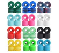 Zymjzbetic 4Pcs Indoor Outdoor Roller Skate Wheels Skateboard Wheels PU Roller Skateboard Repair Parts pour Patins à roulettes(Light Blue)
