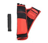 Zymjzbetic carquois à flèches Support de carquois flèches tir à l'arc 3 Tubes, Sac Dos Portable avec Ceinture réglable(Dark Gray)