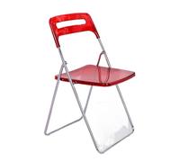 Zymjzbetic Chaise Pliante Chaises Pliantes chaises de Dossier Loisirs à Domicile Salle Manger d'exposition Formation en Plastique Chaise(Red B)