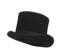 Zymjzbetic Chapeau haut de forme en feutre for hommes, Fedoras for femmes, casquettes chapelier fou, chapeau cylindrique, gentleman, casquette magicien pour Beach Party Outdoor(M(57cm))