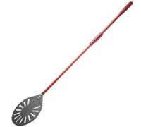 Zymjzbetic Pelle à pizza perforée rotative de 9 pouces avec poignée en alliage d'aluminium, outils for pizza, accessoires for four pour four à pizza, cuisson du pain(Long Hard Anodized)