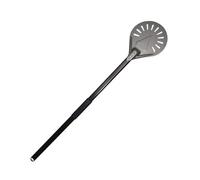 Zymjzbetic Pelle à pizza ronde et courte avec manche en bois antidérapant et perforé en aluminium pour four à pizza, cuisson du pain(10 inch 103cm)