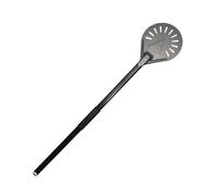 Zymjzbetic Pelle à pizza ronde et courte avec manche en bois antidérapant et perforé en aluminium pour four à pizza, cuisson du pain(9 inch 100cm)