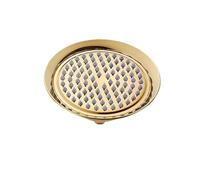 Zymjzbetic Pommeau de Douche Antique Brass Round 8" Rainfall Shower Head Golden Rose Gold Chrome Black Stainless Steel Bathroom Rain Accessory(Gold)