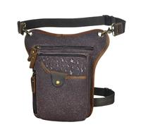 Zymjzbetic Sac de Cuisse Sac à bandoulière Classique en Cuir épais for Hommes, Design décontracté, café, Sac Banane de Voyage, Jambe pour Homme(Color14)