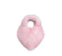 Zymjzbetic Sac fourre-tout en peluche Sacs à bandoulière moelleux en peluche avec cœur d'amour, sacs main grande capacité fausse fourrure for femme(Pink B)