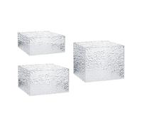 Zymjzbetic Support pour buffet Boîte de présentation, rehausseur nourriture for table avec fonds creux, buffet emboîtable for figurines d'action restauration(3 piece set)