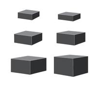 Zymjzbetic Support pour buffet Lot de 6 boîtes présentation for table buffet, supports emboîtables à 5 côtés for bijoux, restauration, objets collection, cosmétiques, gâteaux(Black)