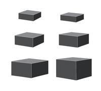 Zymjzbetic Support pour buffet Lot de 6 rehausseurs boîte présentation en forme cube for table buffet, support , rehausseur nourriture for aliments, bijoux, desserts, cosmétiques, restauration(Black)