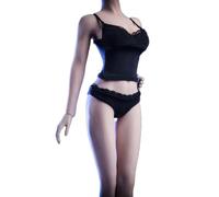 Zymoplas 1 Ensemble Sexy poupée Accessoire Belles poupées réalistes vêtements Figurine Ornement Accessoire modèle Accessoires pour modèles Bricolage décoration , Le Noir