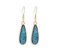 Zymoplas 1 paire boucles d'oreilles pendantes Multi couleurs bijoux accessoires mode vêtements correspondant alliage alliage oreille goutte pour femmes filles, Bleu clair