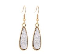 Zymoplas 1 paire boucles d'oreilles pendantes Multi couleurs bijoux accessoires mode vêtements correspondant alliage alliage oreille goutte pour femmes filles, Blanc