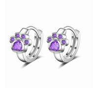 Zymoplas 1 paire de boucles d'oreilles en cuivre oreille pendentif mode bijoux beau travail mignon à la recherche attrayant dame accessoires facilement porter, Violet