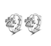 Zymoplas 1 paire de boucles d'oreilles en cuivre oreille pendentif mode bijoux beau travail mignon à la recherche attrayant dame accessoires facilement porter, Blanc