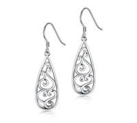 Zymoplas 1 paire femmes boucles d'oreilles Style rétro creux décoration bohême oreilles pendentifs bijoux cadeaux Dressing pour fête travail