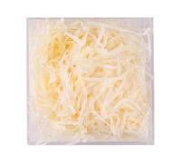 Zymoplas 1 paquet de papier Lafite remplisseur de raphia déchiqueté boîte-cadeau matériel emballage maison fournitures pratiques pâques noël, Jaune champagne