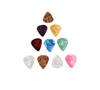 Zymoplas 10 pièces en plastique guitare médiator guitares plectres accessoires de musique résistant à l'usure multicolore celluloïd engrenages