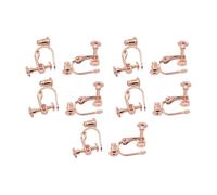 Zymoplas 10 pièces oreille Clip convertisseurs accessoires de boucle d'oreille avec boucle tampons en plastique résistant à l'usure à la mode résultats de bijoux de poche, Type4
