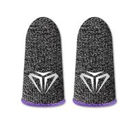 Zymoplas 10 pièces téléphone jeu bout des doigts gants anti-transpiration anti-dérapant écran tactile gants résistant à l'huile tricot anti-empreintes digitales couvertures, Violet Type 1