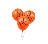 Zymoplas 100 Pièces Ballons Ronds Enfants Cadeaux Animal Imprimé Maison Ballon Kit 12 Arrangement Accessoires Photo pour Accessoire De Fête, Imprimé Tigre