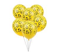 Zymoplas 100 Pièces Ballons Ronds Enfants Cadeaux Animal Imprimé Maison Ballon Kit 12 Arrangement Accessoires Photo pour Accessoire De Fête, Imprimé léopard