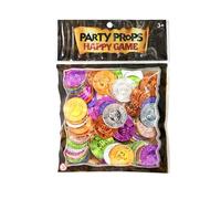 Zymoplas 100 Pièces Coins Favor Set Jeu Prop Gaming Louange Plastique Monnaie Jouet Halloween Fournitures, Pièce de couleur du pouce, opp