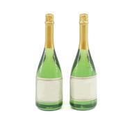 Zymoplas 2 pièces Mini Maison Bouteille de Champagne Boissons simulées PVC 1:12 échelle scènes de Vie Accessoire Bouteilles modèle Pub Bar décor