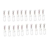 Zymoplas 20 pièces/Ensemble Assortiment d'accessoires de pêche fiables roulement à Billes pivotant-équipement de Niveau Professionnel pour Poissons prédateurs, 1-Force traction17kg