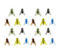 Zymoplas 20x Simulation Mouche leurre appât captivant pour Les Amateurs de pêche pour Micro Crochet appât Souple ABS de pêche pour Sauvage, Taille Moyenne