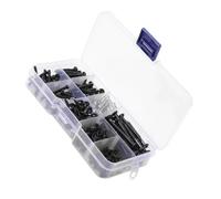 Zymoplas 226 pièces/ensemble Kit de vis de guitare Pickguard pont montage pièces de rechange réparation entretien vis accessoire, Le noir