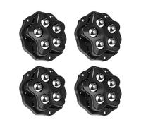 Zymoplas 4 pièces bâton sur roues pour appareils de cuisine auto-adhésif Mini roulettes roues d'appareil pour appareils de cuisine, 4 pièces noires