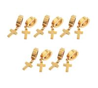 Zymoplas 5 paires boucles d'oreilles croix Style coréen lisse goutte d'oreille belle oreille goujons oreille Clip fêtes de noël unisexe, Tapez 6