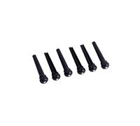 Zymoplas 6 pièces guitare pont broches professionnel pièce de rechange couleur noire guitares écrous remplacement Instrument de musique jouant montage