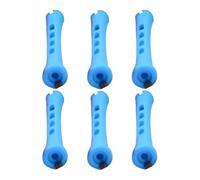Zymoplas 6 pièces rouleau de coiffure opération de style fou bigoudi de couleur vive auto-tenant conception unique pour cheveux courts et moyens, 7 bleu, 6 pièces