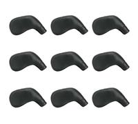 Zymoplas 9 Pièces Couverture De Club De Golf TPE Couvre-Tête De Fer Pilotes Protecteur Amovible Sports De Plein Air Garde Manches Accessoires Cadeaux, Le Noir